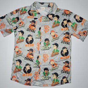 San Francisco Giants Mulitcolored Short Sleeve Button Up Shirt Size Adult - M